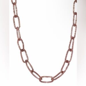 Lisa Freede Mini Lightweight Chain Links - Mini Metal Mesh Necklace - Rose Gold